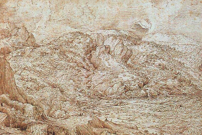 BRUEGEL, Pieter the Elder Landscape of the Alps china oil painting image
